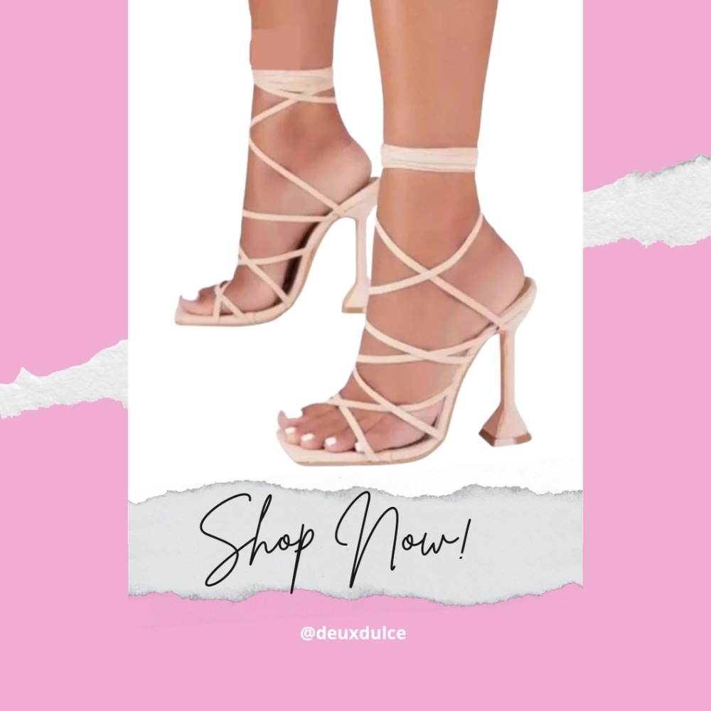 Cream Strappy Faux Suede Sandals